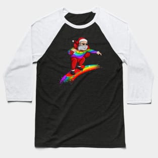 Proud Santa Christmas Rainbow Baseball T-Shirt